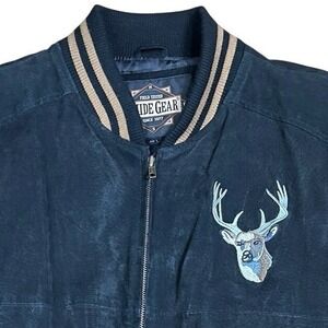Guide Gear Suede Leather Jacket Field Tested‎ Buck Deer Patch Large Vintage